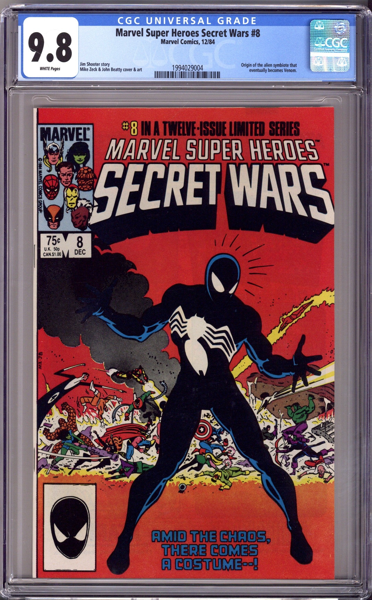 Marvel Super-Heroes Secret Wars 8 CGC 9.8 (NM/M) (1984) 