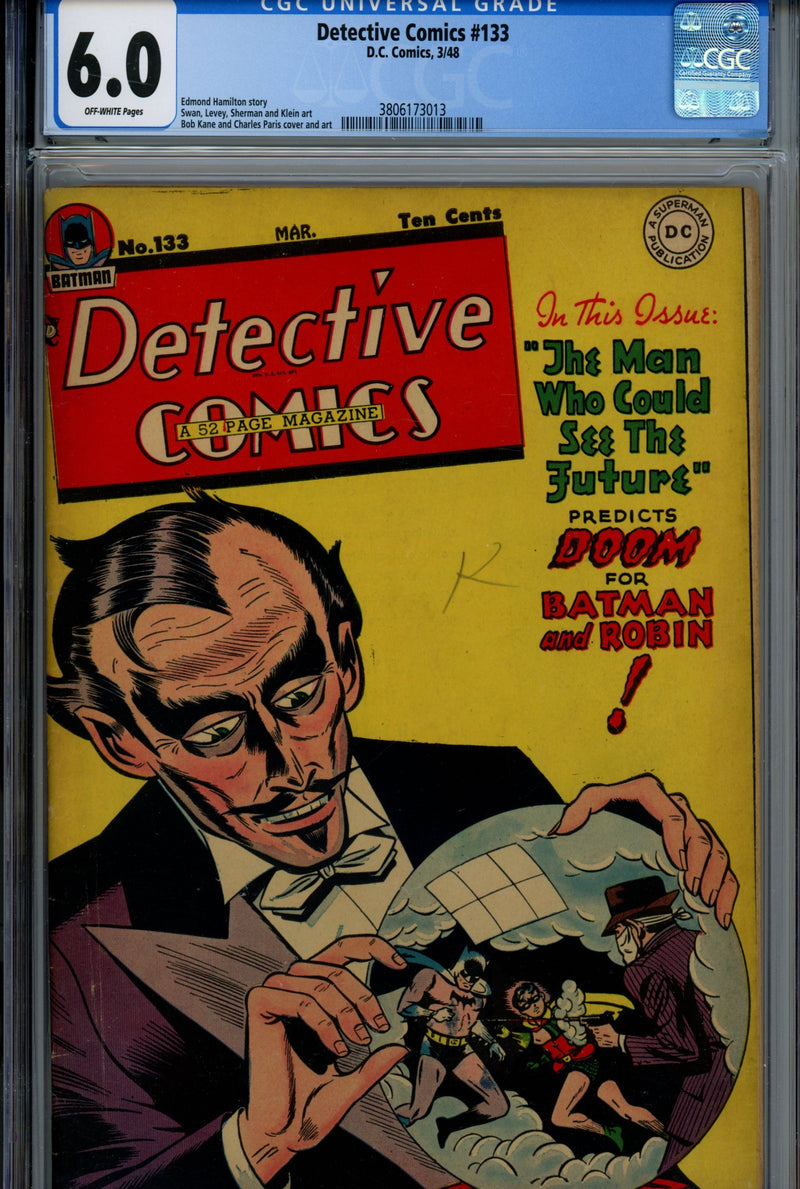 Detective Comics Vol 1 133 CGC 6.0 (FN) (1948) 