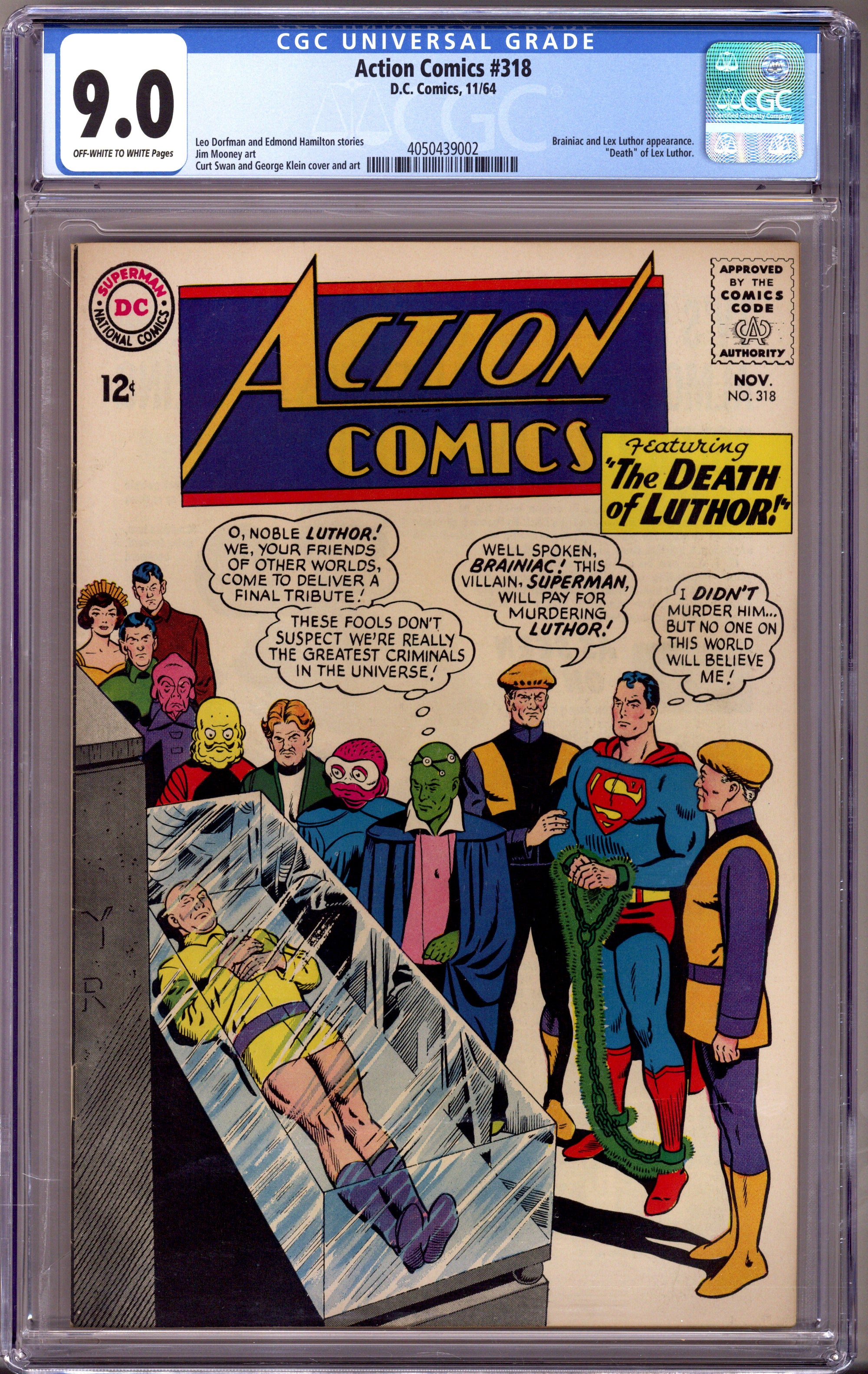 Action Comics Vol 1 318 CGC 9.0 (VF/NM) (1964) 