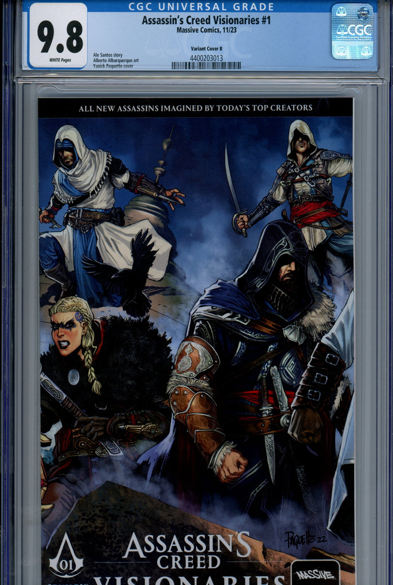 Assassin's Creed Visionaries 1 CGC 9.8 (NM/M) (2023) Paquette Variant 