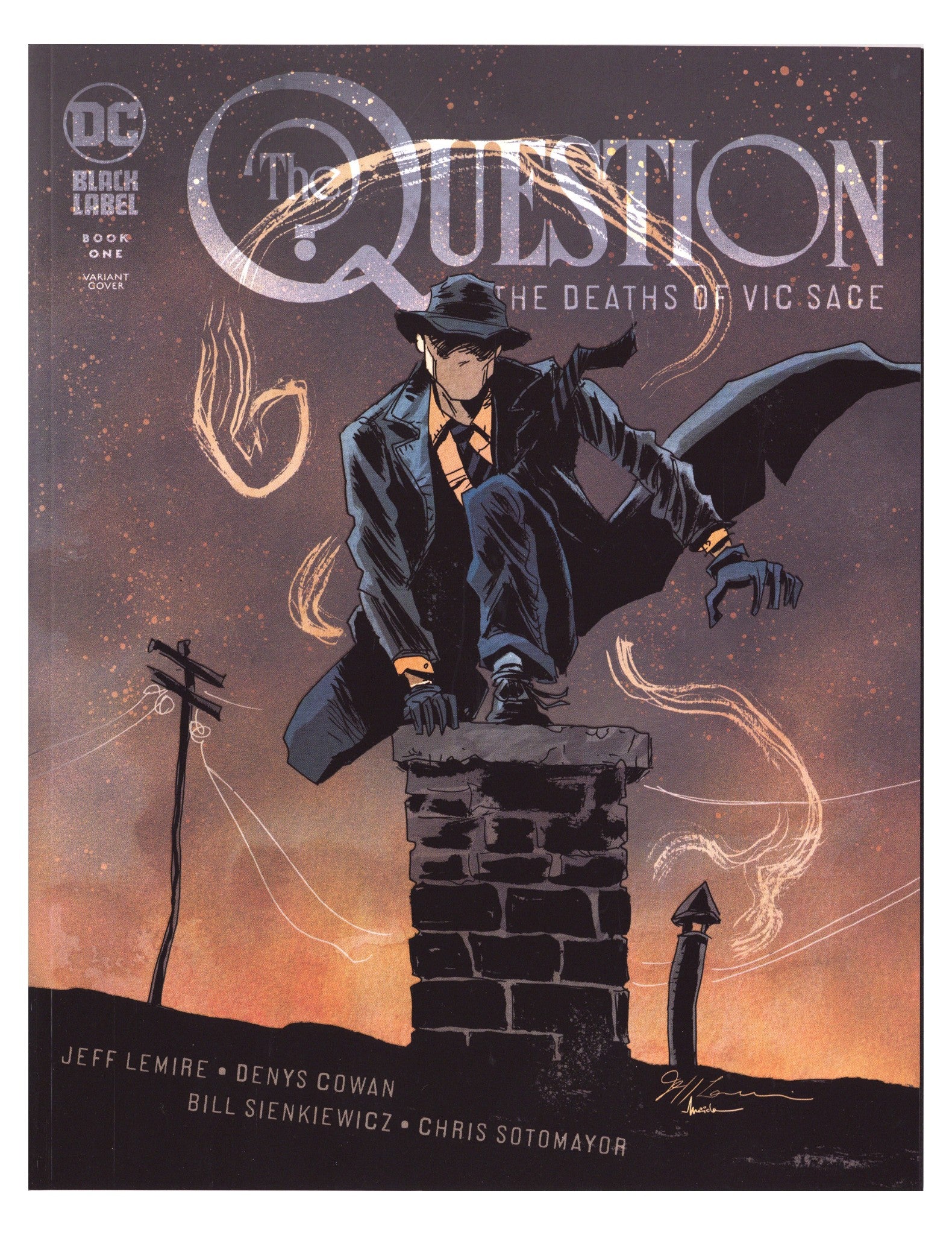 The Question: The Deaths of Vic Sage 1 High Grade (2020) Lemire Variant 