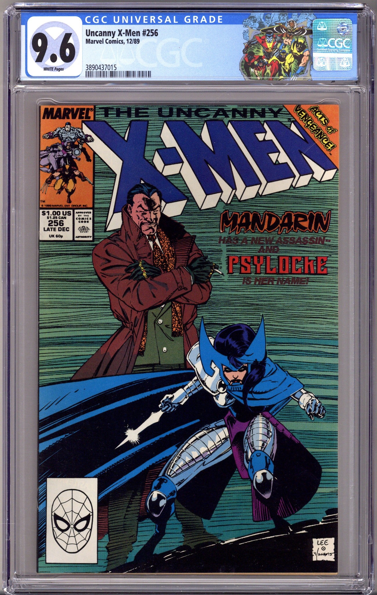 The Uncanny X-Men Vol 1 256 CGC 9.6 (NM+) Custom Label (1989) 