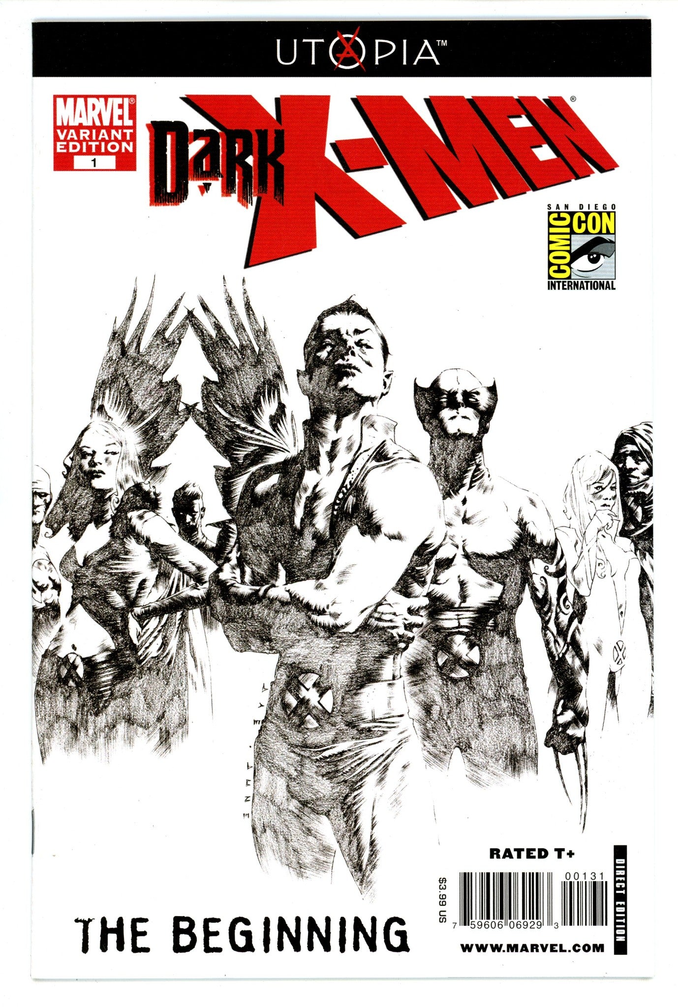 Dark X-Men: The Beginning 1 Mid Grade (2009) Lee Sketch Convention Variant 