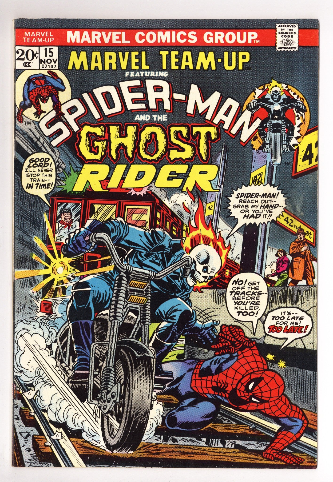 Marvel Team-Up Vol 1 15 VF- (7.5) Apparent, 1/2 Page Missing (1973) 