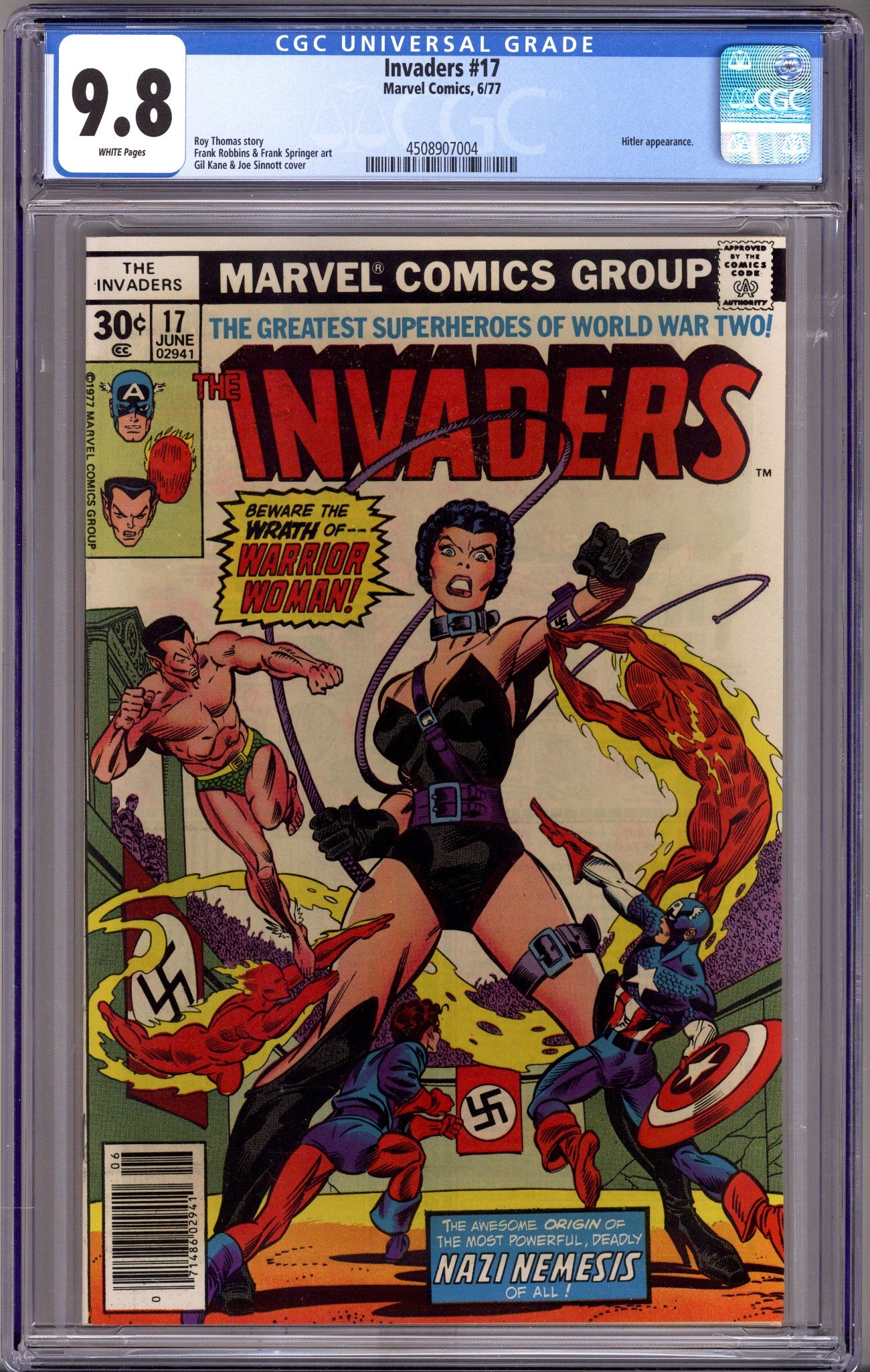 The Invaders Vol 1 17 CGC 9.8 (NM/M) (1977) 