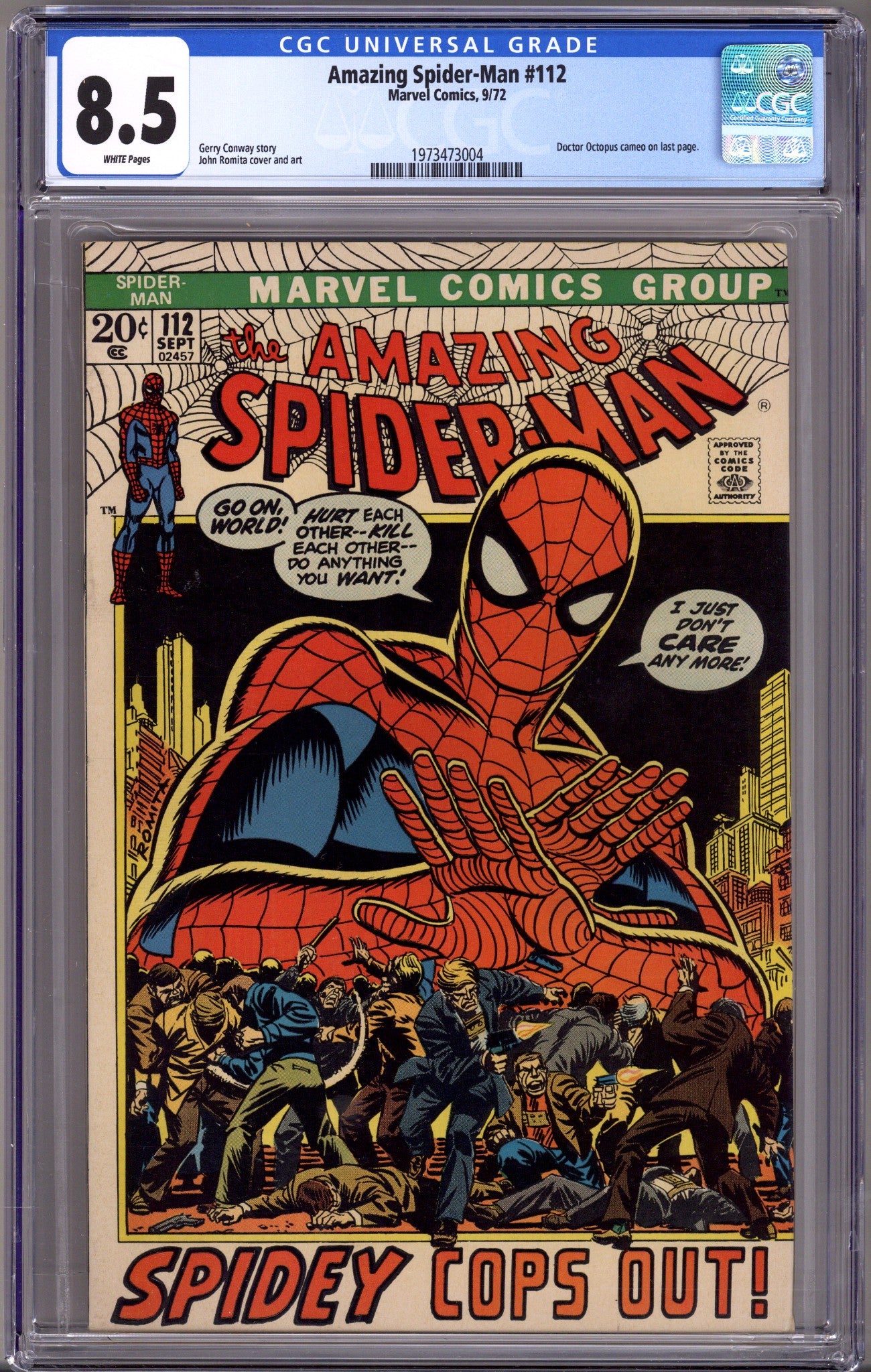The Amazing Spider-Man Vol 1 112 CGC 8.5 (VF+) (1972) 