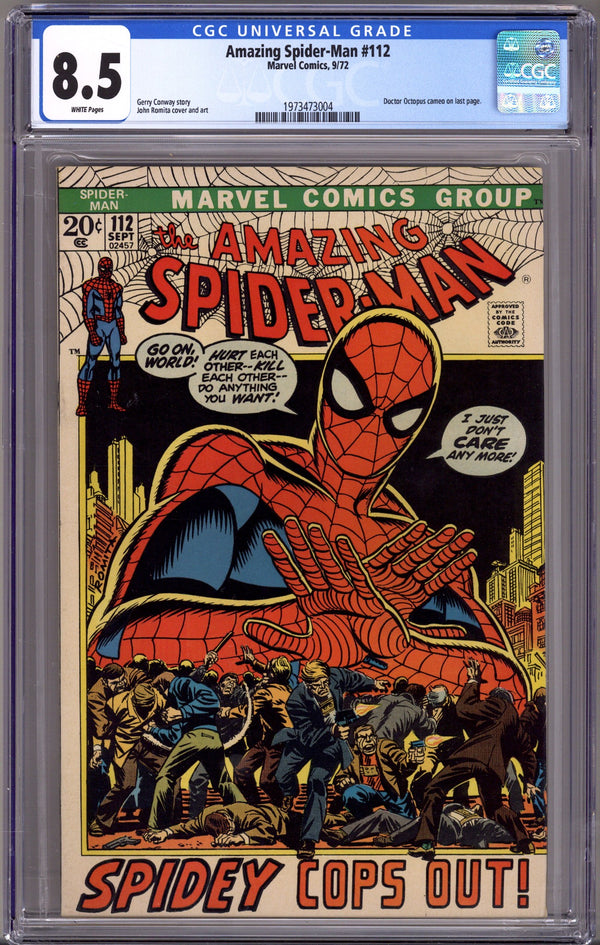 The Amazing Spider-Man Vol 1 112 CGC 8.5 (VF+) (1972)