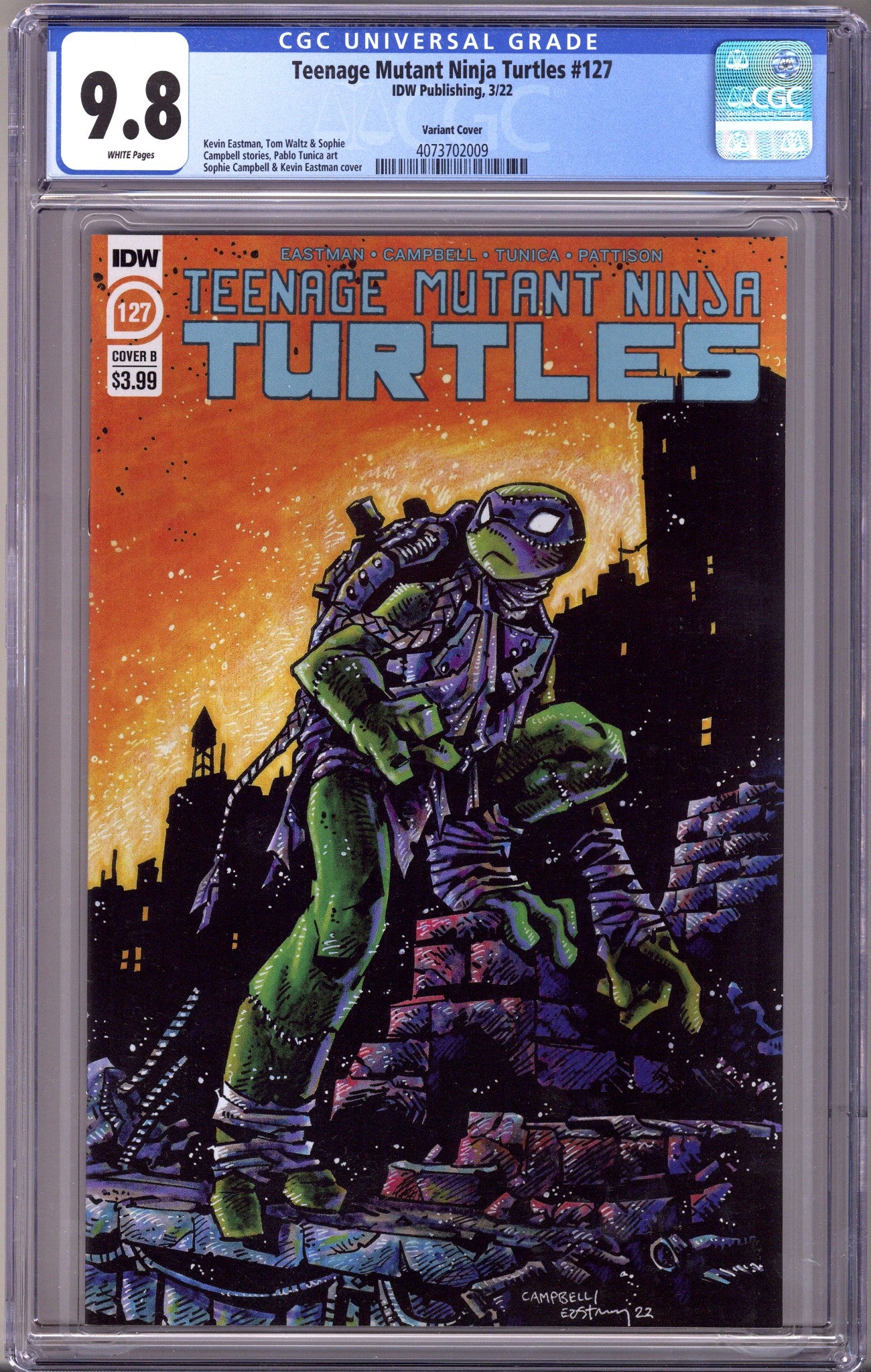 Teenage Mutant Ninja Turtles 127 Eastman Variant CGC 9.8 (2022)