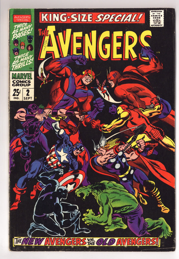 The Avengers Annual Vol 1 2 FN (6.0) (1968)