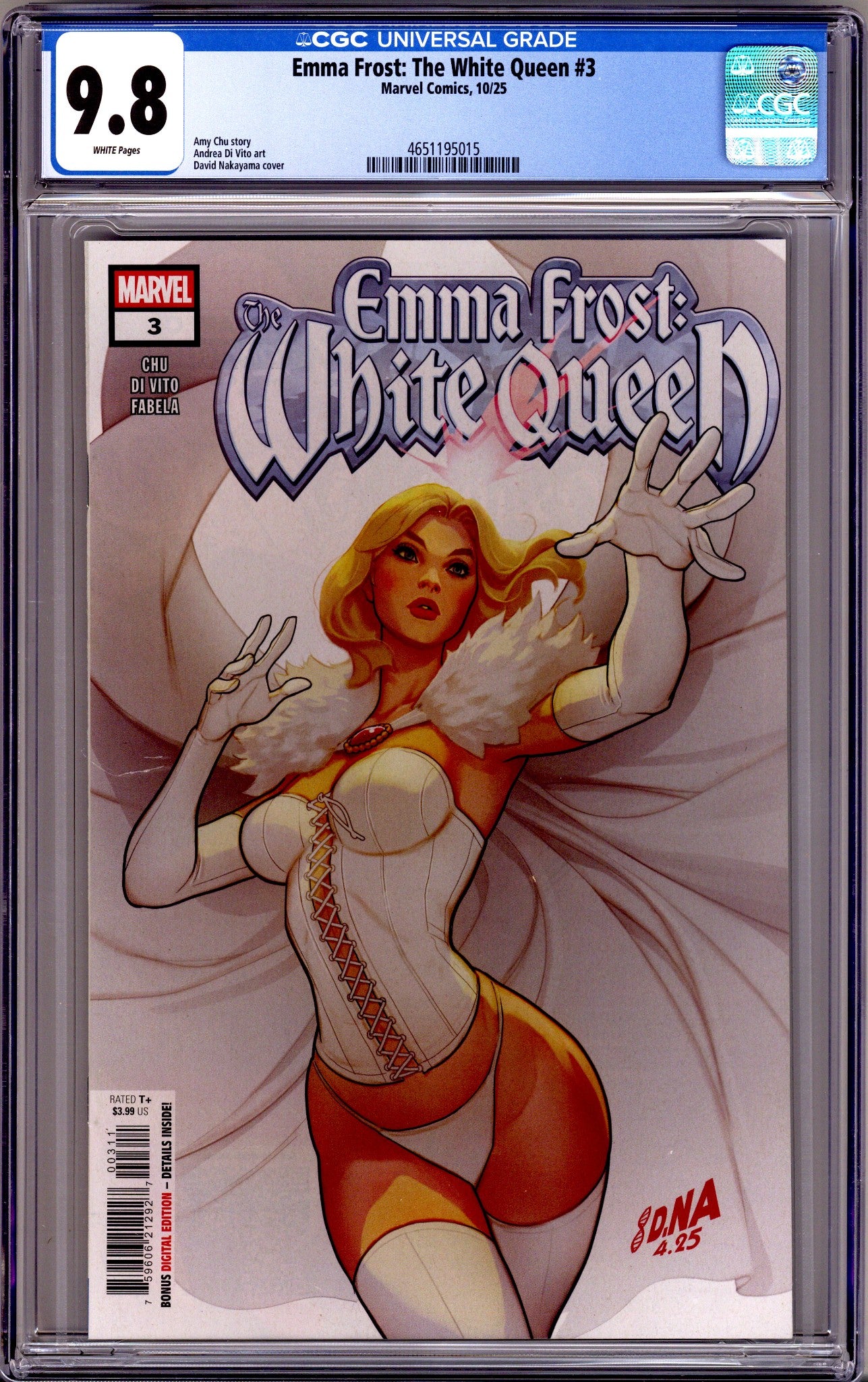 Emma Frost: The White Queen 3 CGC 9.8 (NM/M) (2025) 