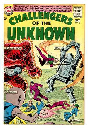 Challengers of the Unknown Vol 1 42 FN- (5.5) Manufactured w/o Bottom Staple (1965) 