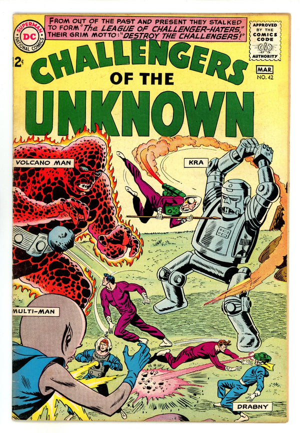 Challengers of the Unknown Vol 1 42 FN- (5.5) Manufactured w/o Bottom Staple (1965)