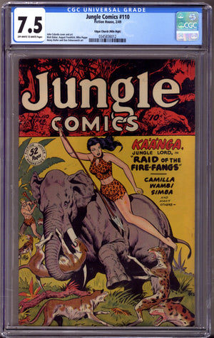 Jungle Comics 110 CGC 7.5 (VF-) Mile High (1949)