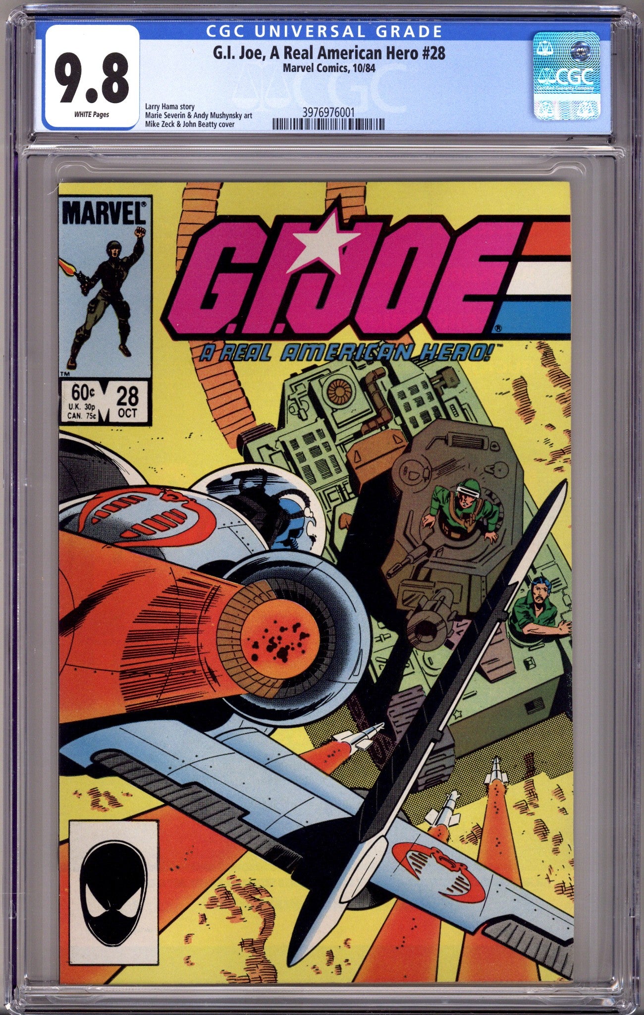 G.I. Joe, A Real American Hero 28 CGC 9.8 (NM/M) (1984) 