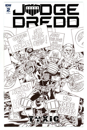 Judge Dredd: Toxic! 2 High Grade (2018) Buckingham B&W Incentive Variant