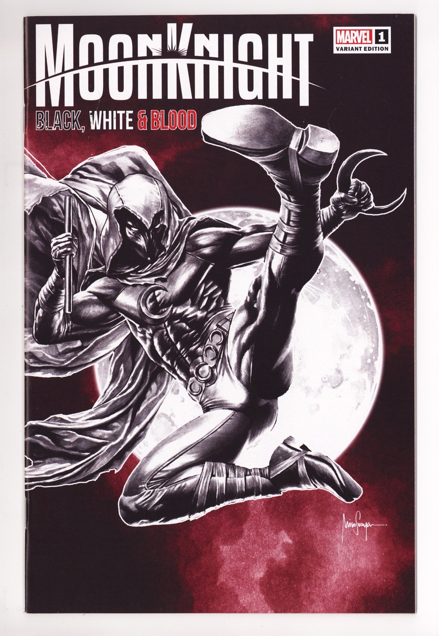 Moon Knight: Black, White & Blood 1 High Grade (2022) Suayan Exclusive Variant 