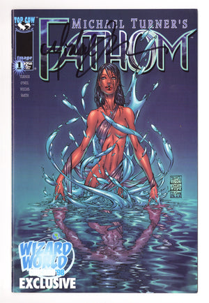 Fathom Vol 1 1 VF- (7.5) (1998) Turner Exclusive Variant Signed x1 Cover Michael Turner
