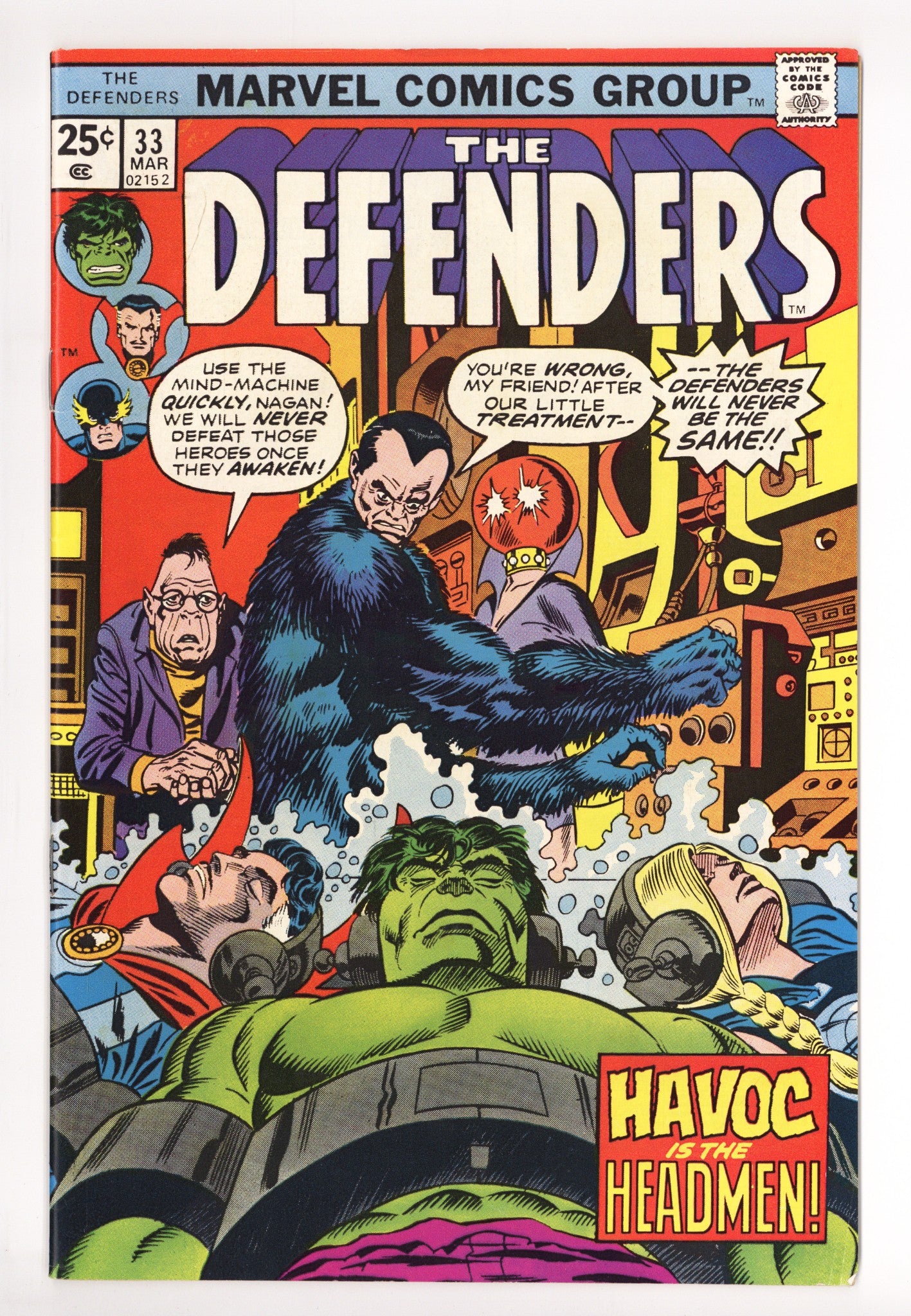 The Defenders Vol 1 33 Low Grade (1976) 