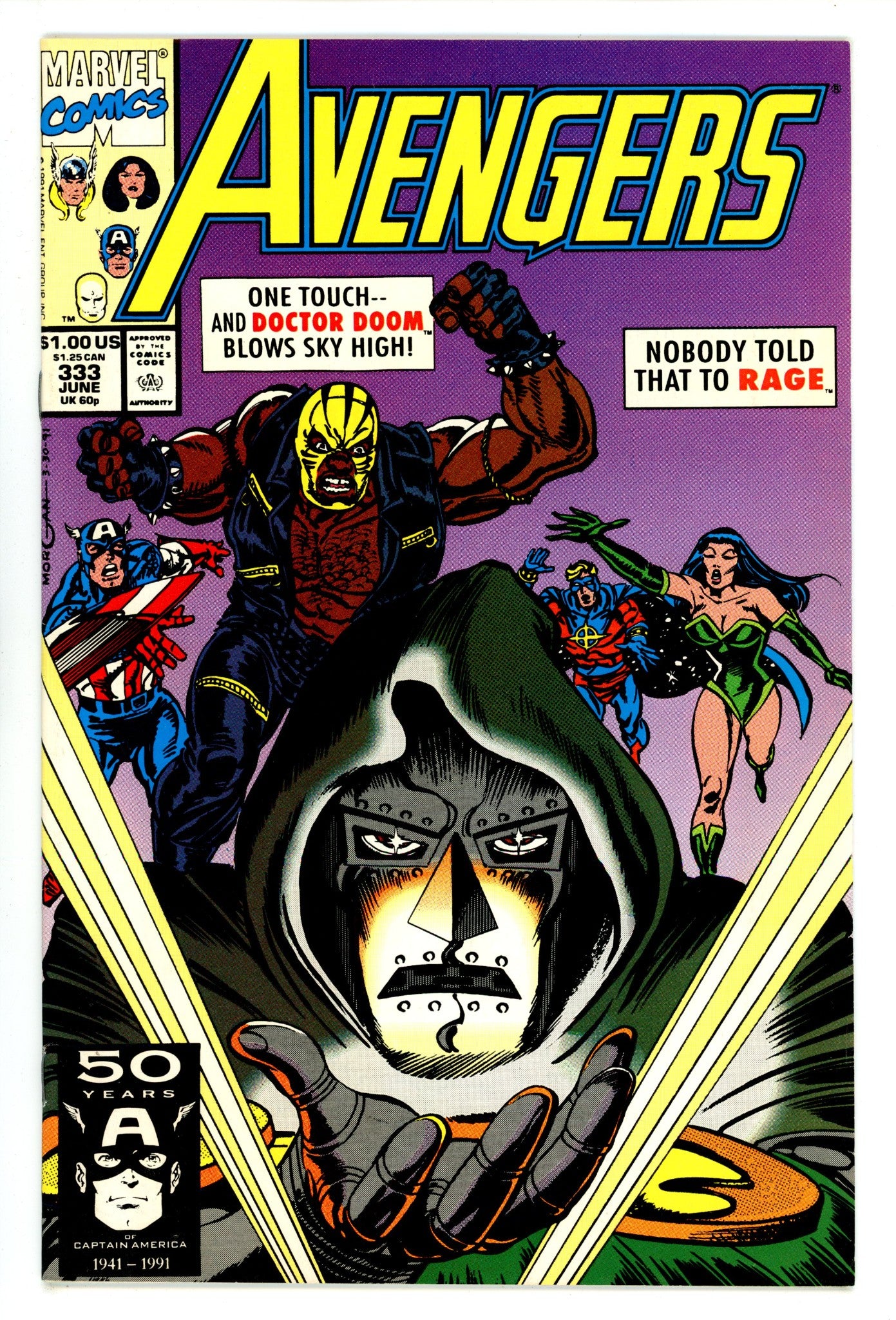The Avengers Vol 1 333 High Grade (1991) 
