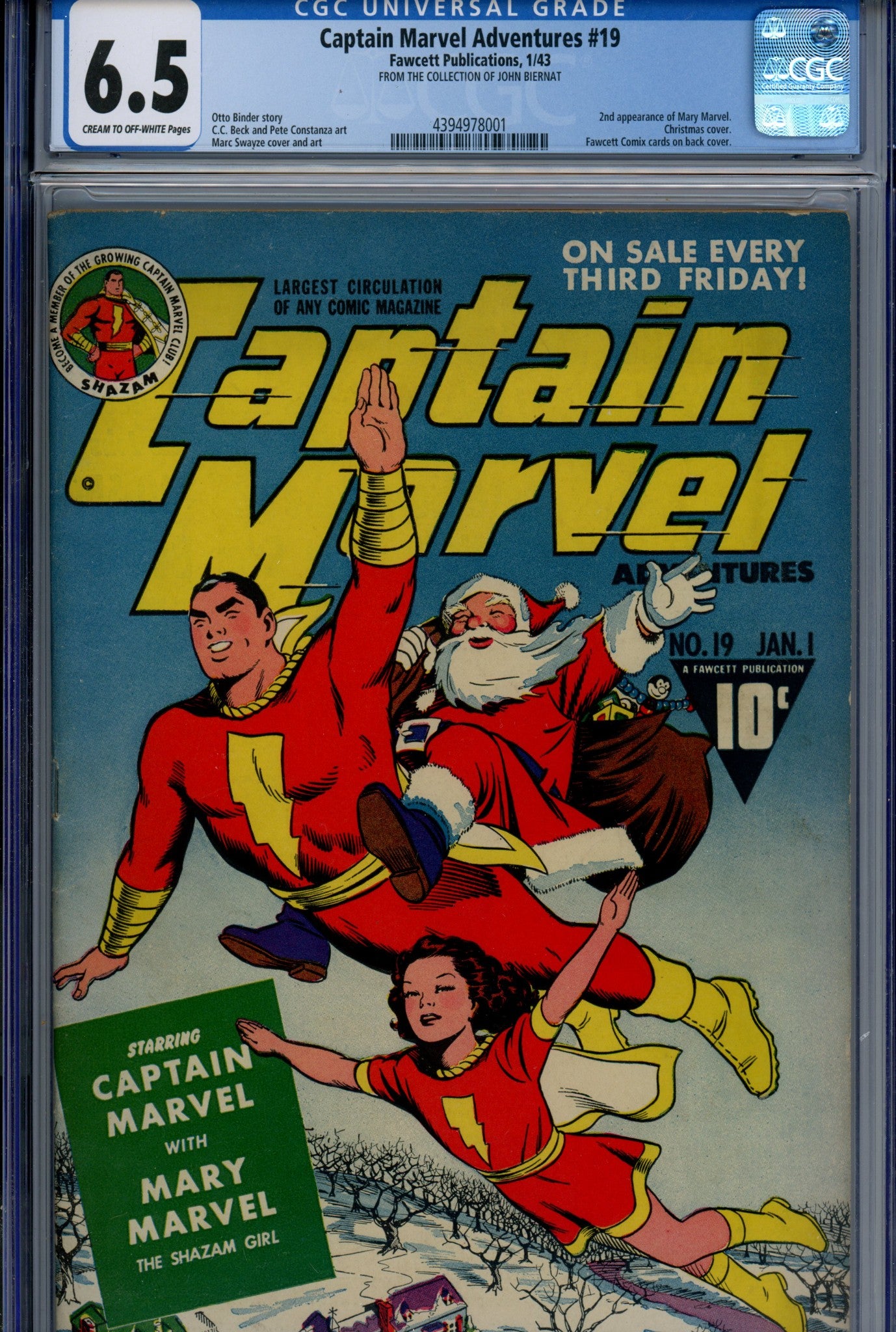 Captain Marvel Adventures 19 CGC 6.5 (FN+) (1943) 