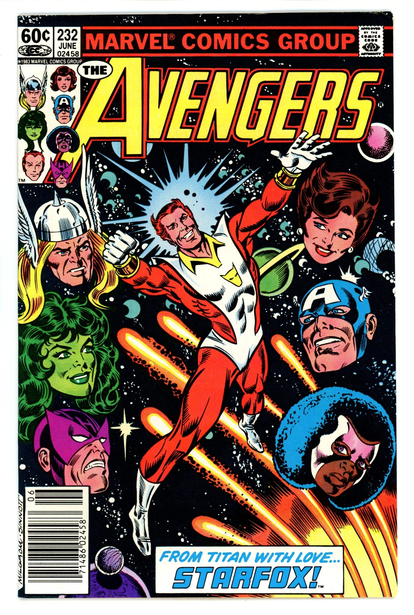 The Avengers Vol 1 232 VF- (7.5) (1983) Newsstand 