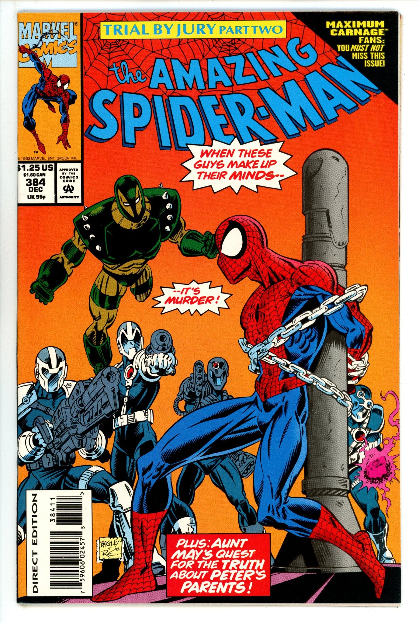 The Amazing Spider-Man Vol 1 384 VF (8.0) (1993) 