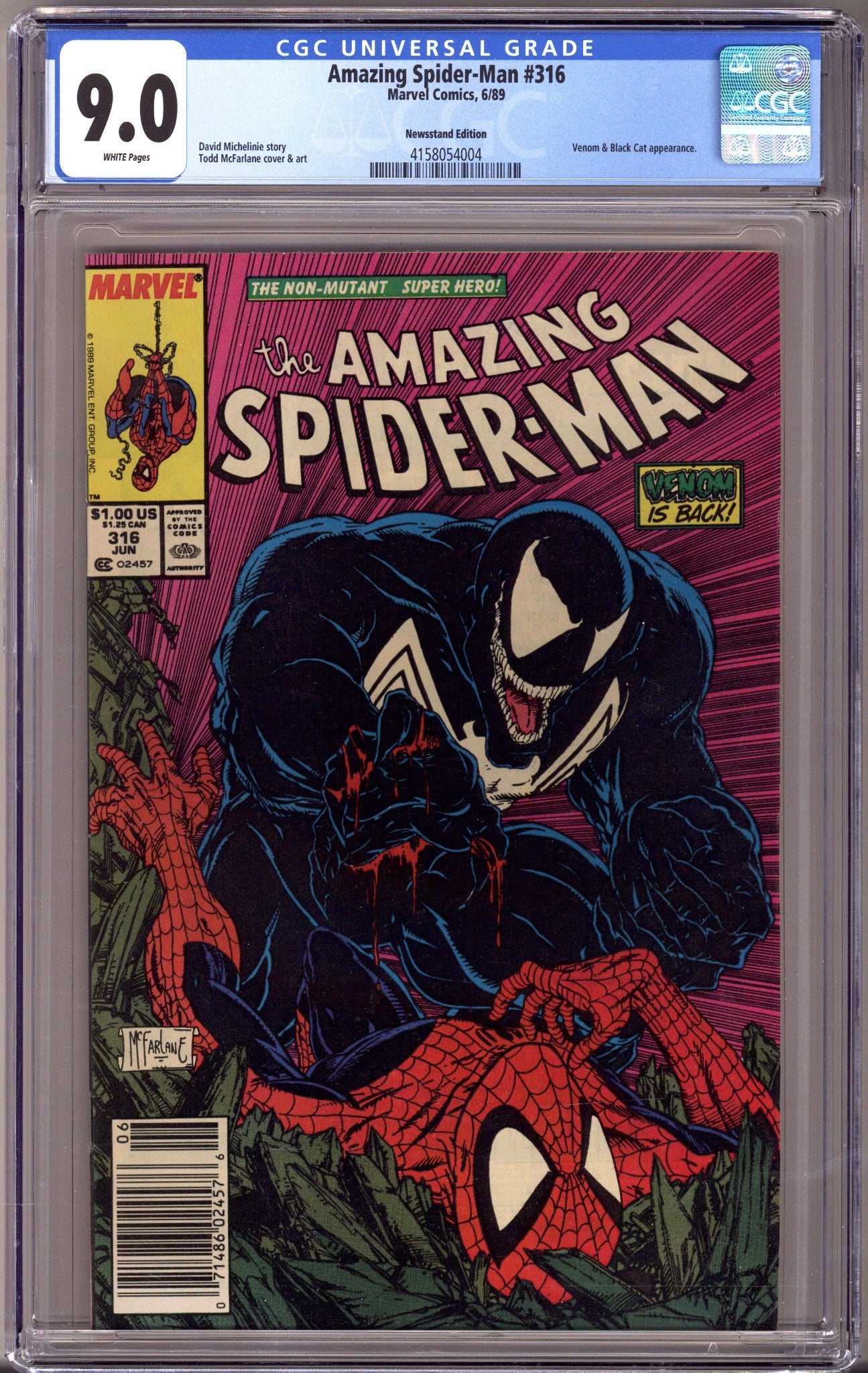 The Amazing Spider-Man Vol 1 316 CGC 9.0 (VF/NM) (1989) Newsstand 