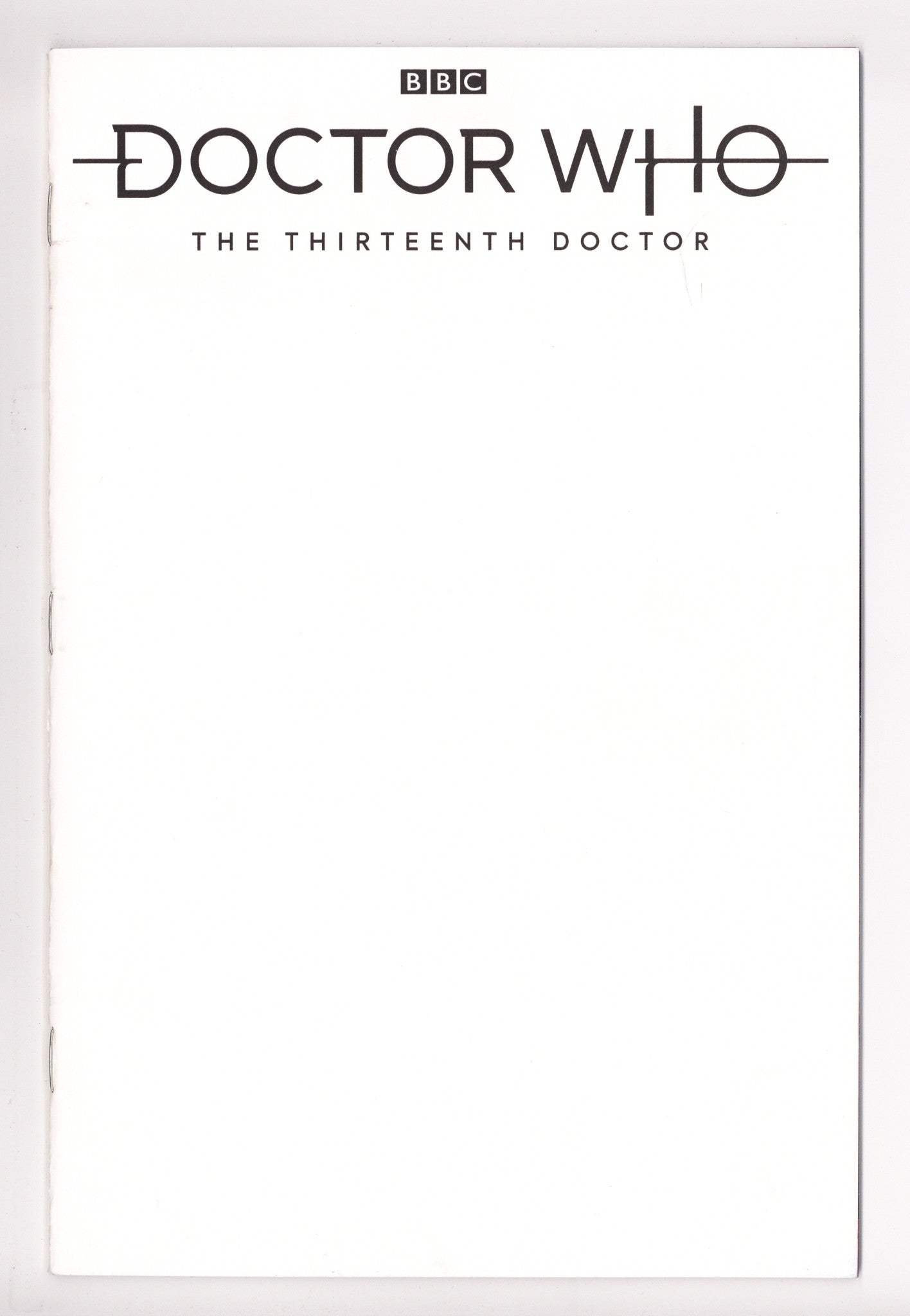 Doctor Who: The Thirteenth Doctor 1 High Grade (2018) Blank Variant 