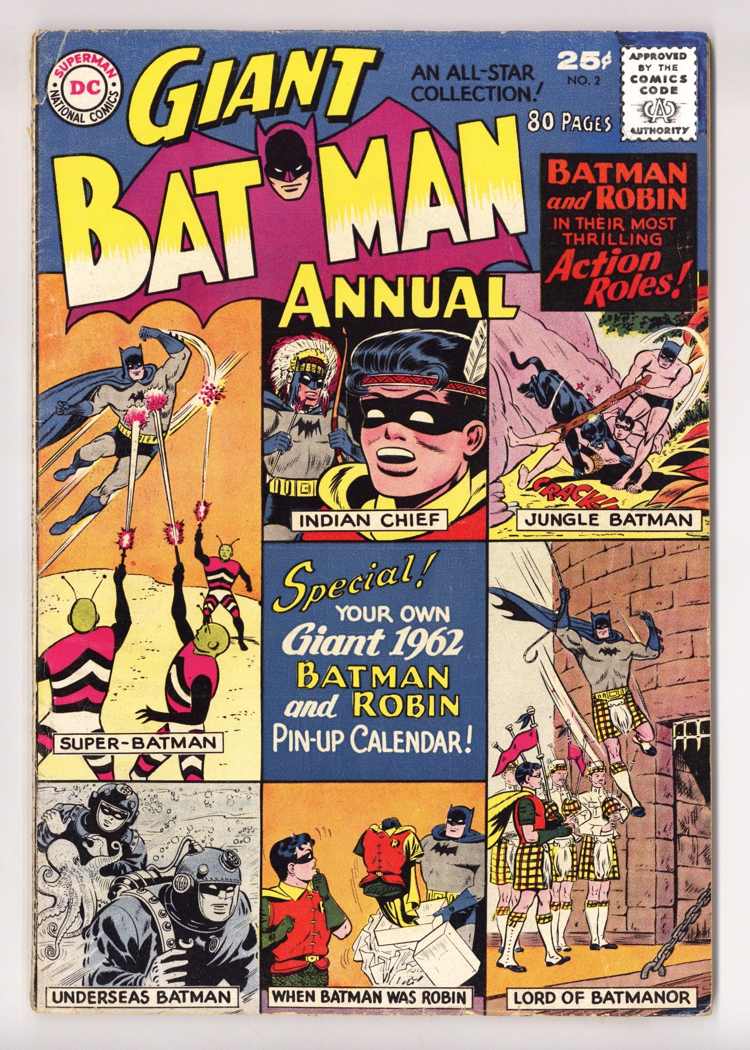 Batman Annual Vol 1 2 VG (4.0) Piece Added, Colour Touch (1961) 
