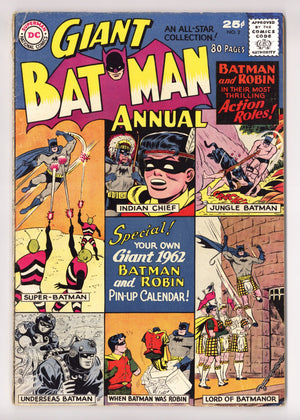 Batman Annual Vol 1 2 VG (4.0) Piece Added, Colour Touch (1961)