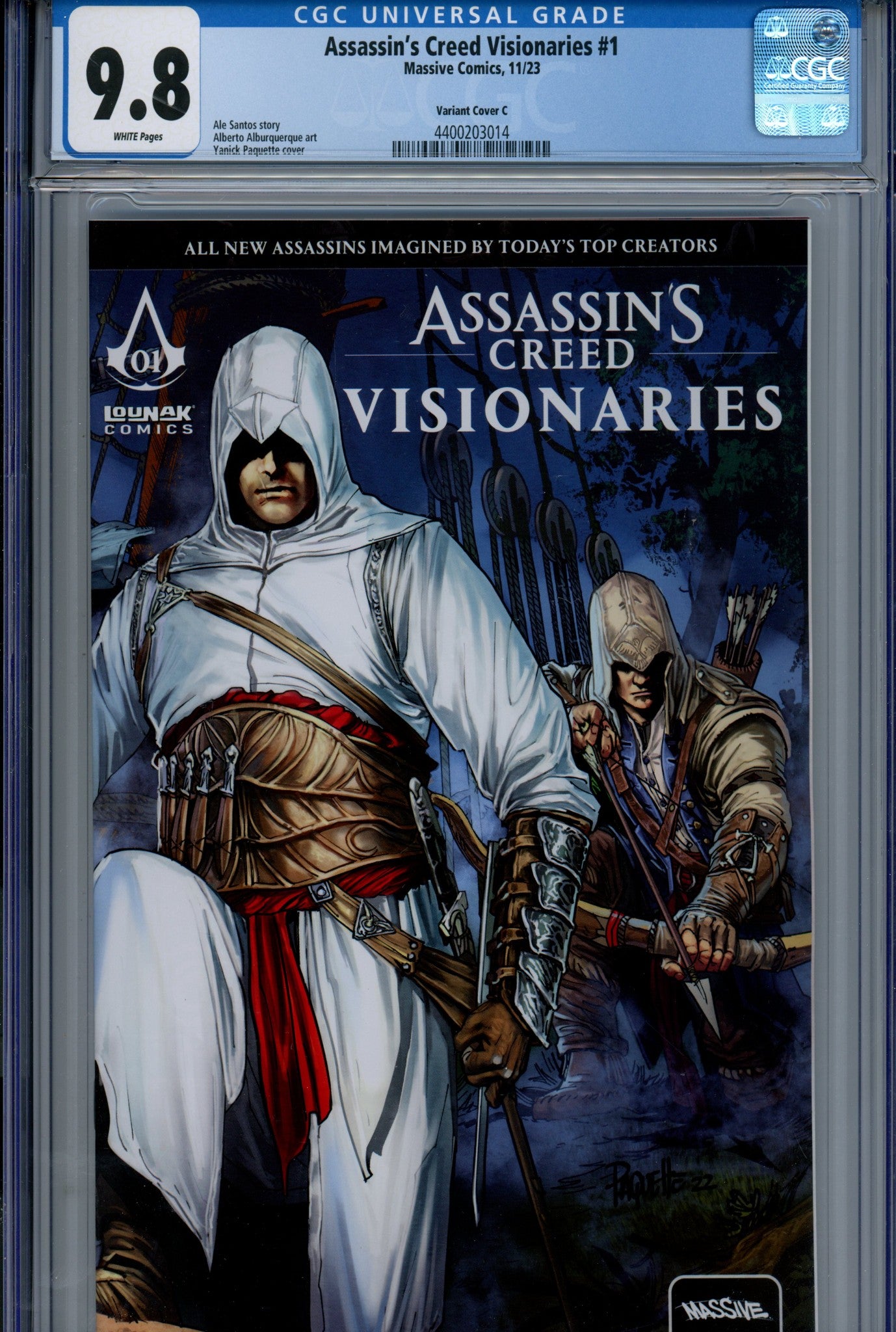 Assassin's Creed Visionaries 1 CGC 9.8 (NM/M) (2023) Paquette Variant 