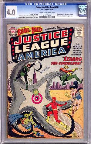 The Brave and the Bold Vol 1 28 CGC 4.0 (VG) (1960)