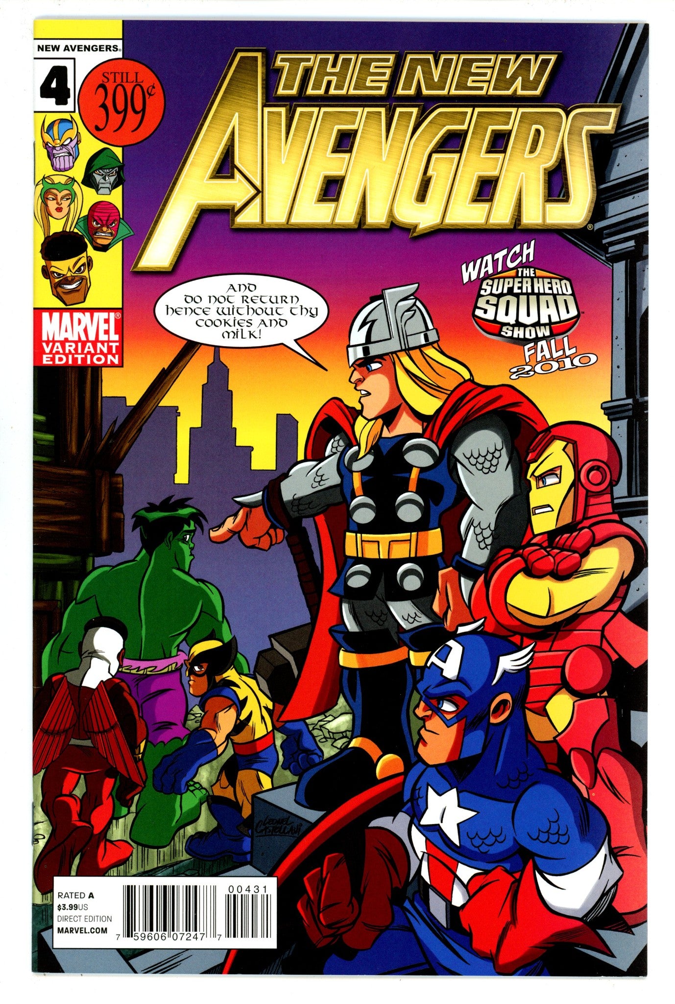 New Avengers Vol 2 4 High Grade (2010) Castellani Variant 