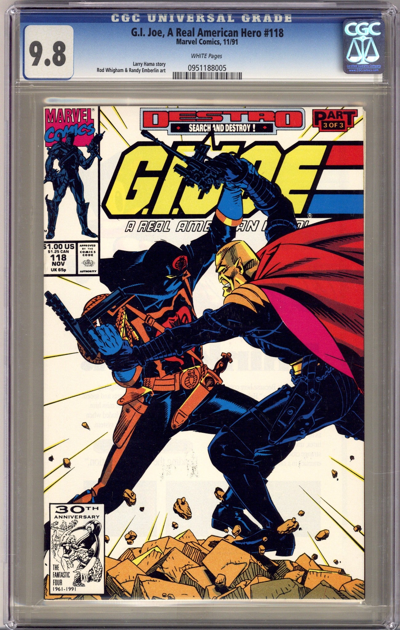 G.I. Joe, A Real American Hero 118 CGC 9.8 (NM/M) (1991) 