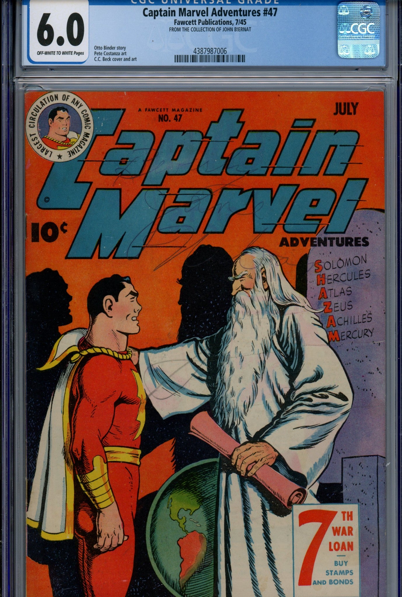 Captain Marvel Adventures 47 CGC 6.0 (FN) (1945) 