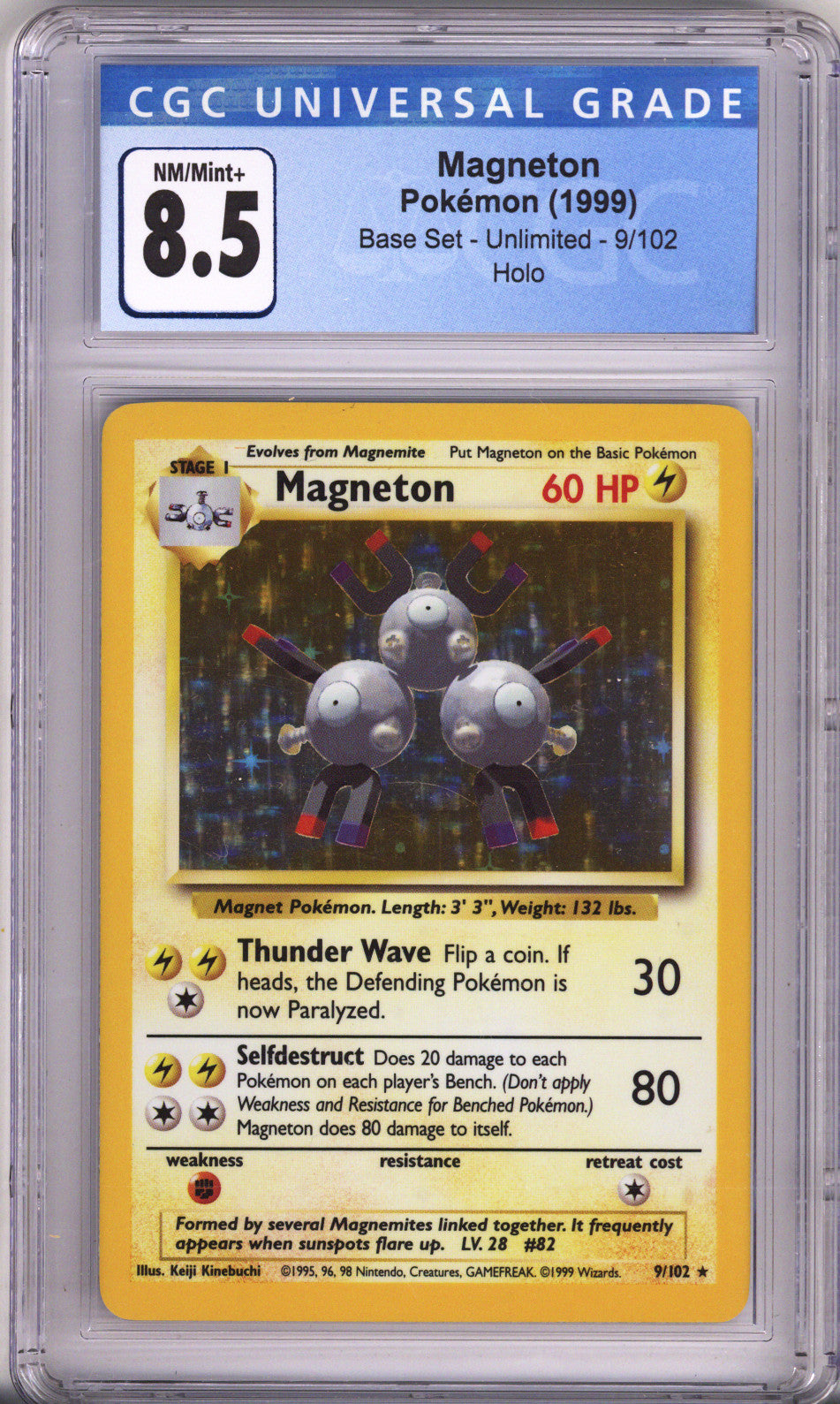 Pokemon Fossil Magneton Holo CGC Nm/Mint Plus 8.5 (1999)