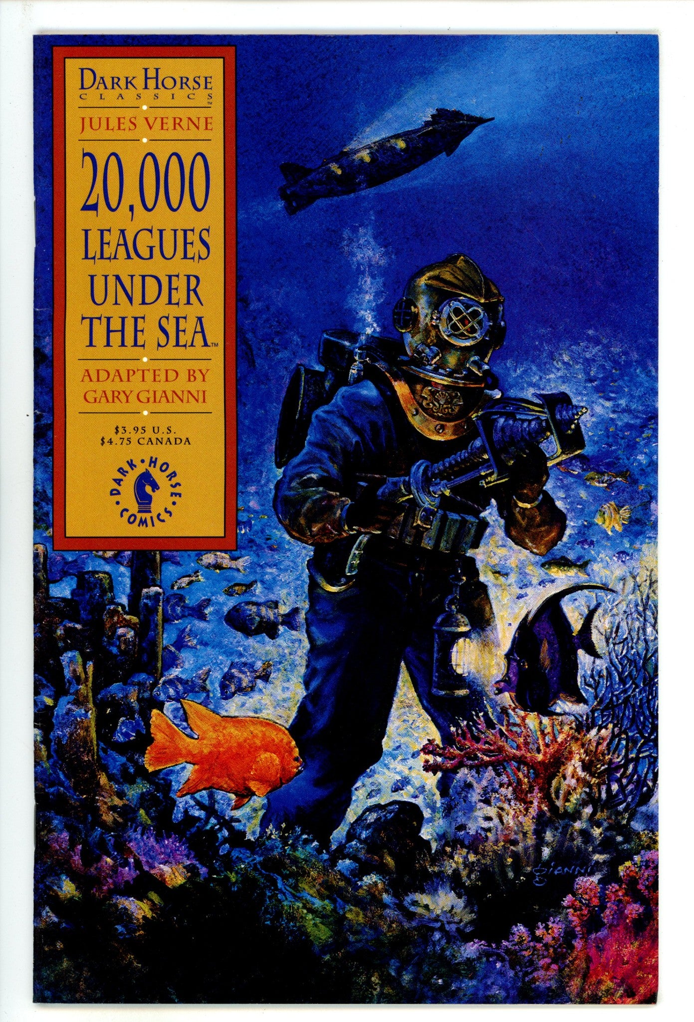 Dark Horse Classics: 20,000 Leagues Under the Sea 1 Mid Grade (1992) 