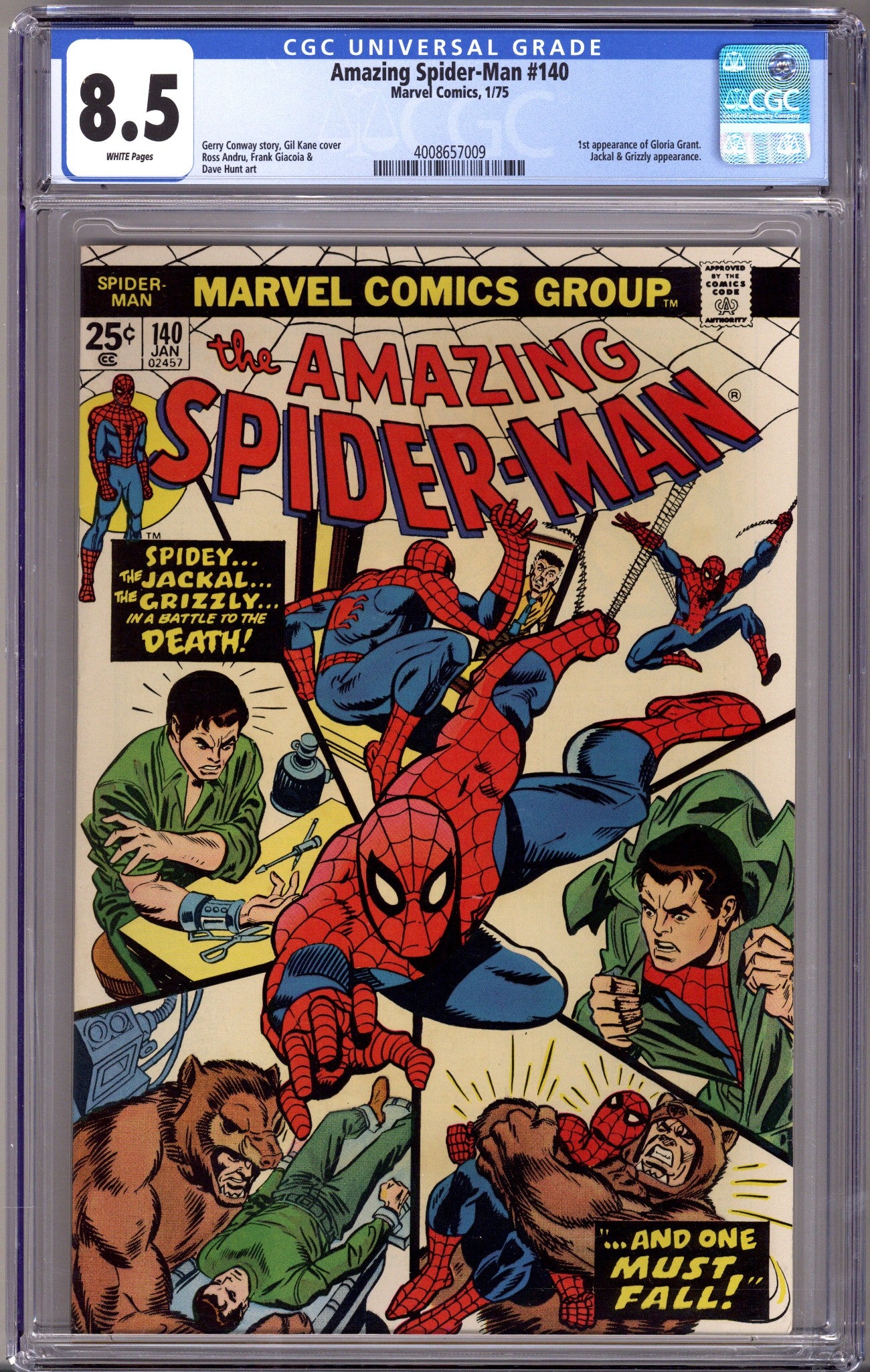 The Amazing Spider-Man Vol 1 140 CGC 8.5 (VF+) (1975) 