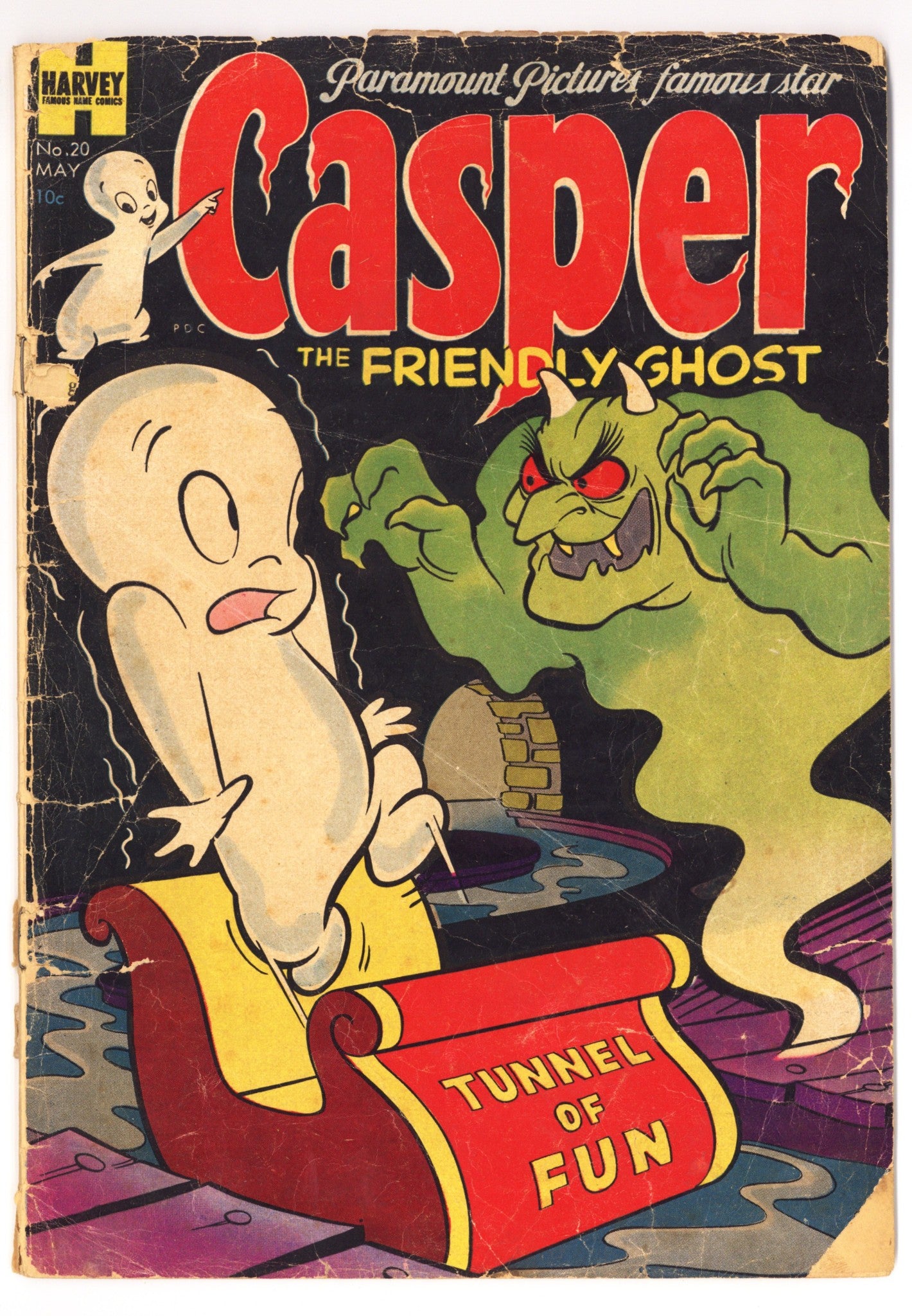 Casper the Friendly Ghost 20 PR (0.5) Spine Split (1954) 