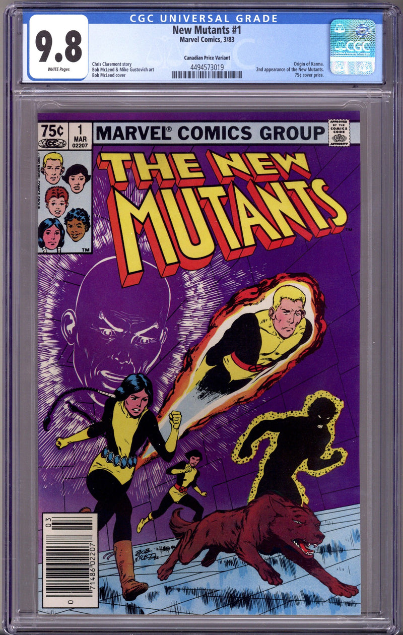 The New Mutants Vol 1 1 CGC 9.8 (NM/M) (1983) Canadian Price Variant 