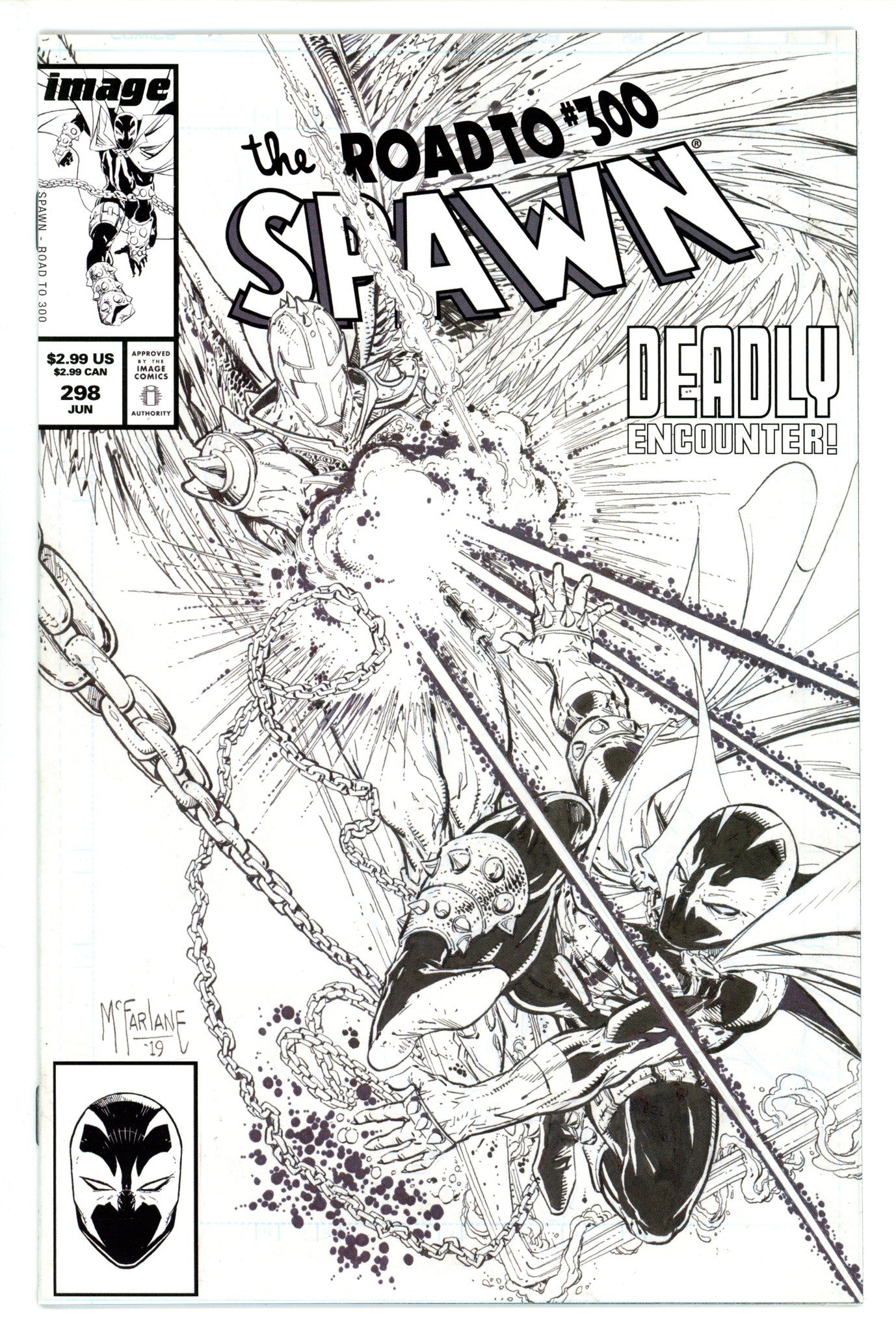 Spawn 298 Mcfarlane B&W Variant (2019)