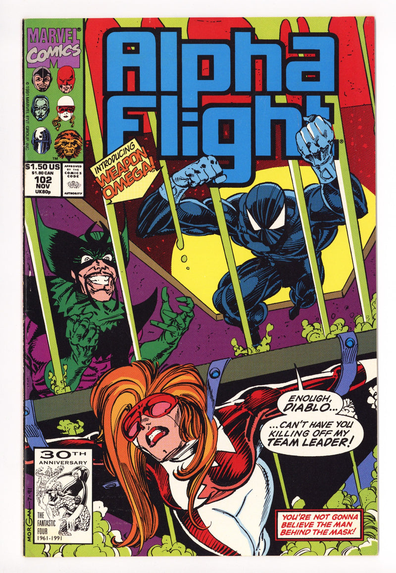 Alpha Flight Vol 1 102 Mid Grade (1991) 