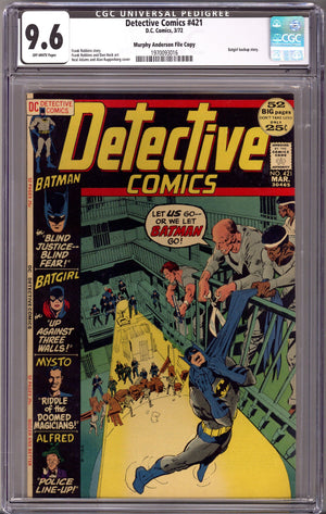 Detective Comics Vol 1 421 CGC 9.6 (NM+) Murphy Anderson File Copy (1972)
