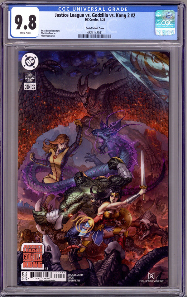 Justice League vs. Godzilla Vs. Kong 2 2 CGC 9.8 (NM/M) (2025) Quah Variant