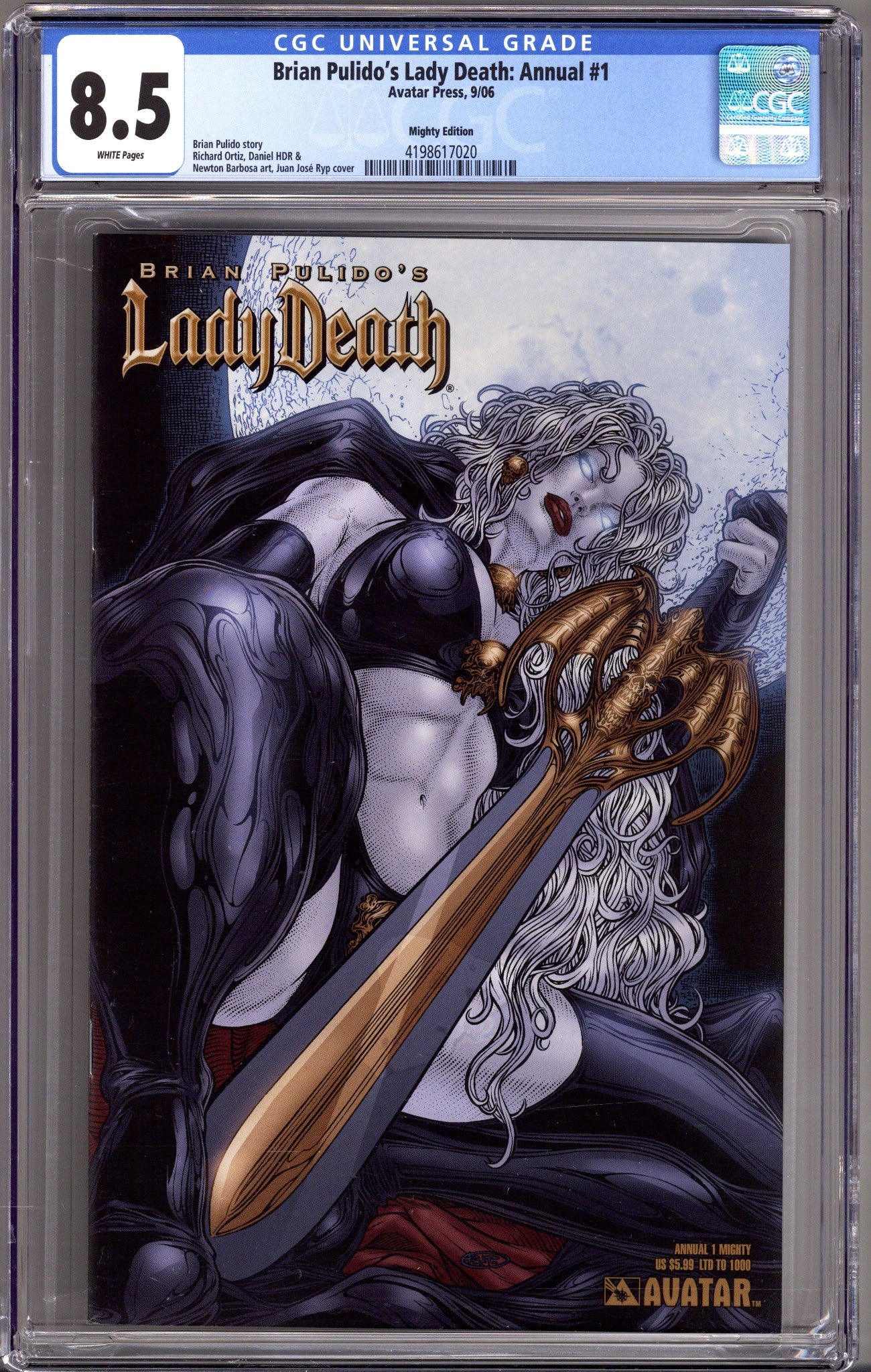 Brian Pulido's Lady Death: Annual 1 CGC 8.5 (VF+) Mighty Edition /1000 (2006) 
