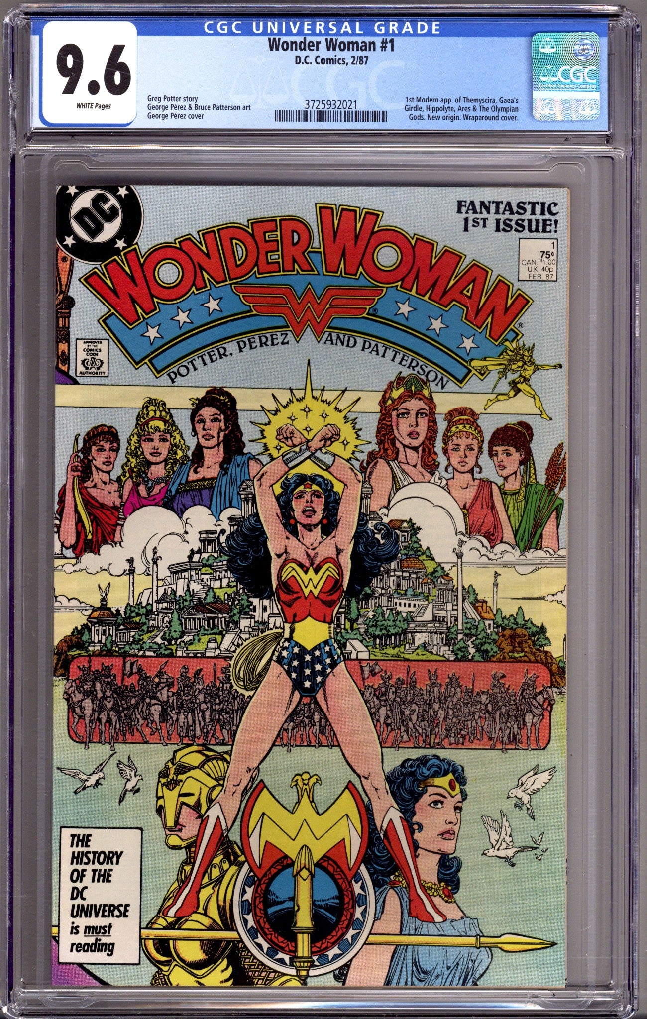 Wonder Woman Vol 2 1 CGC 9.6 (NM+) (1987) 
