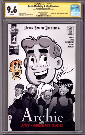 Archie Meets Jay & Silent Bob   [nn] CGC 9.6 (NM+) Archie Remark  (2025) Thomas Homage   Exclusive Variant  Signed x1 Cover Andrew Thomas