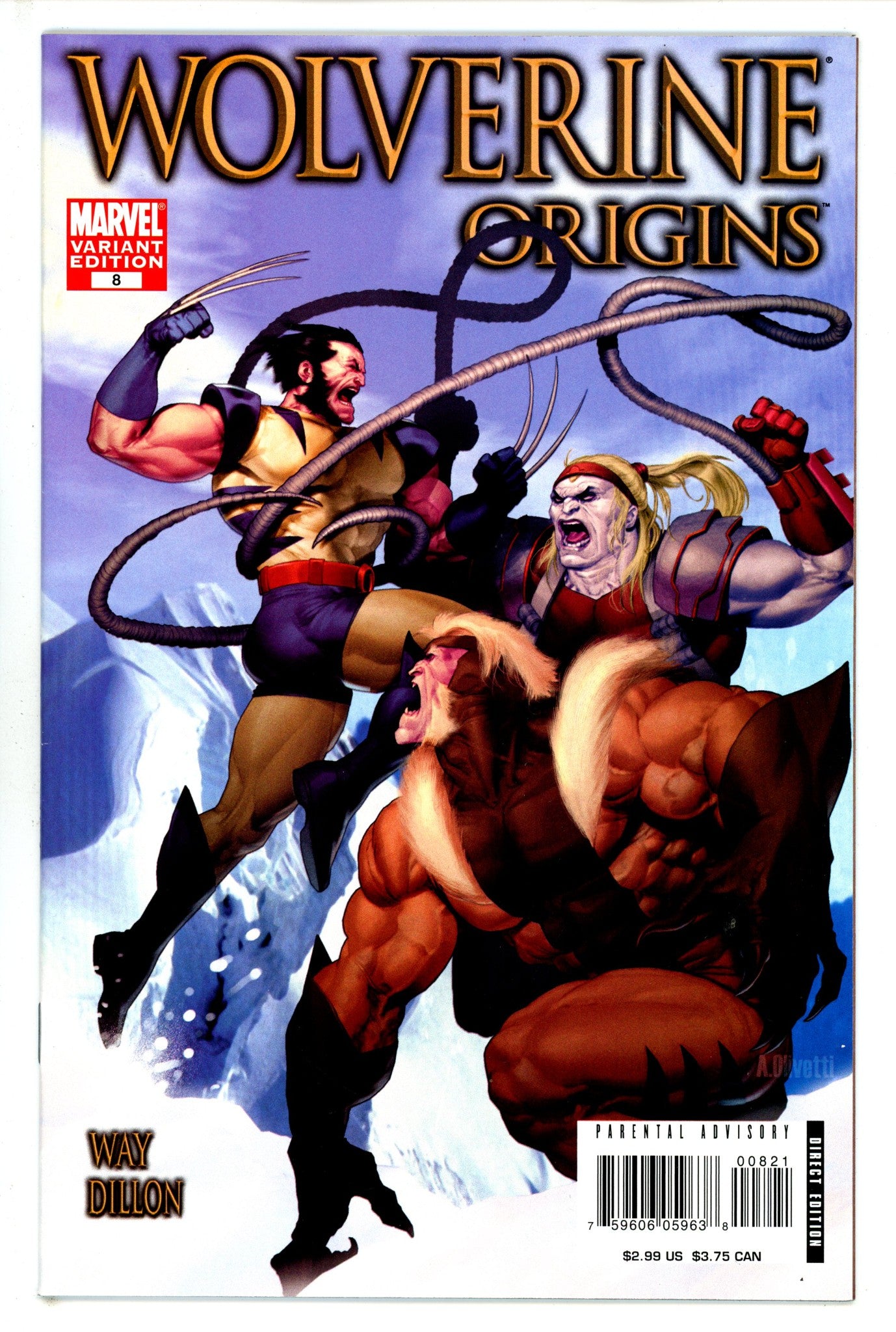 Wolverine: Origins 8 Olivetti Variant (2007)