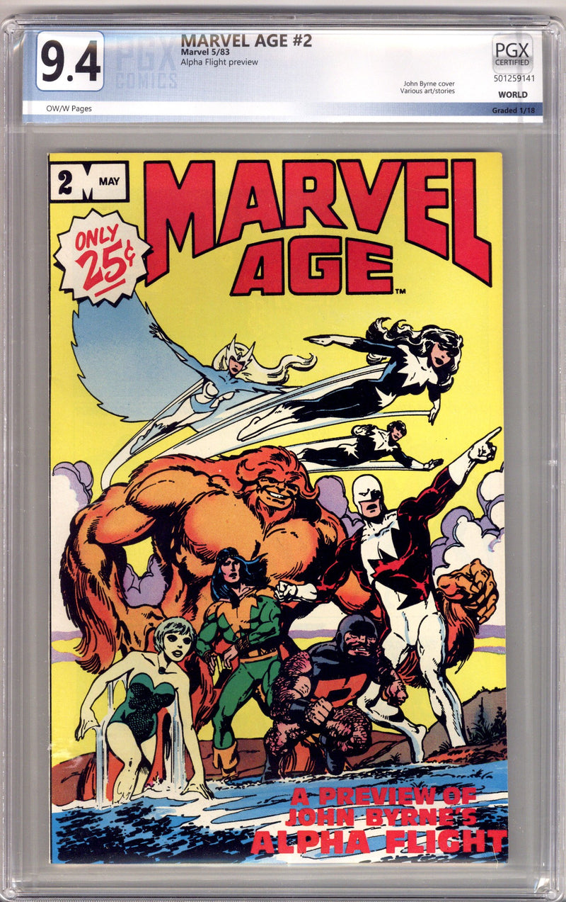 Marvel Age 2 PGX 9.4 (NM) (1983) 
