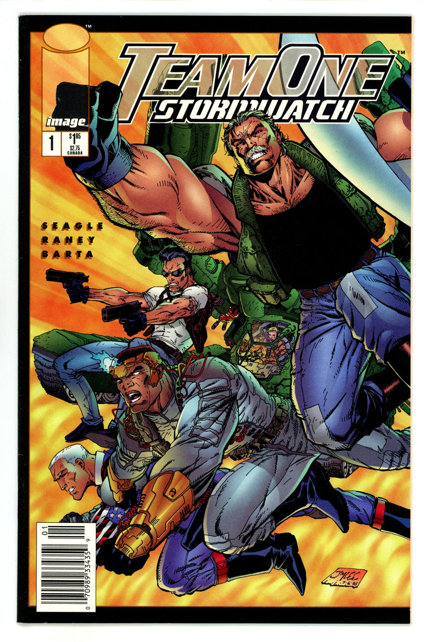 Team One: Stormwatch 1 Mid Grade (1995) Newsstand 